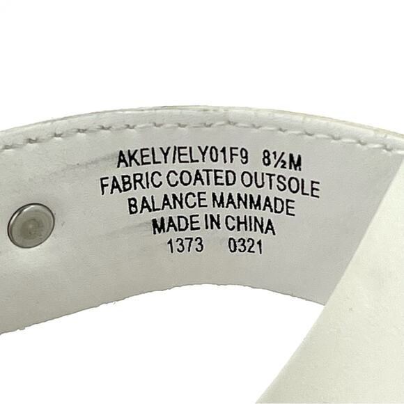 Anne Klein Iflex Ely Flat Slide Sandal Size 8.5 White Faux Leather Cushioned - Picture 7 of 16